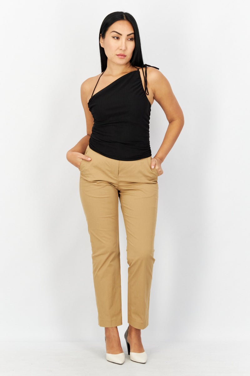 NA-KD بلوزة نسائية بتفاصيل حزام، سوداء - Image 2